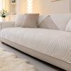 Nordic Style Thickened Sofa Cover Fabric New Fixed Anti Slip Warm Sofa Cushion Cover Straight Row for Autumn and Winter Seasons