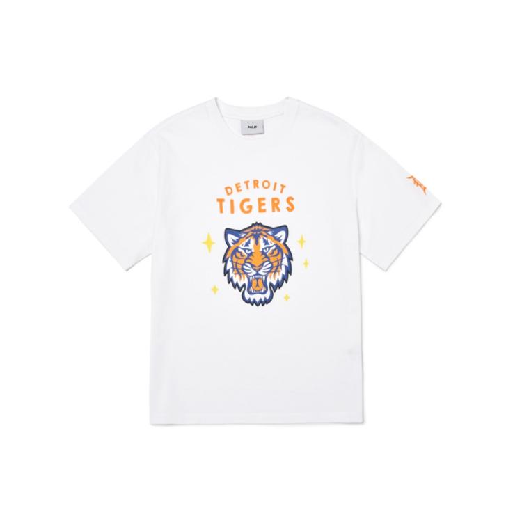 MLB Drop Shoulder Sleeve T Shirt Unisex White 3ATSC2021-46WHS XL