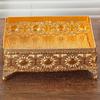 European Style Fruit Plate,Golden Alloy Square Shape Hollowed-out Candy Tray,20 cm Food Snack Disc,Wedding Housewear Decoration