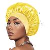 Women's wide-brimmed high-elastic hat satin nightcap hair shower cap high-end material satin hair cap