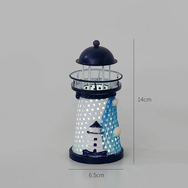 

Nordic home decoration luminous lighthouse Ornaments,Home room nautical series fishing boat lighthouse decoration birthday gift