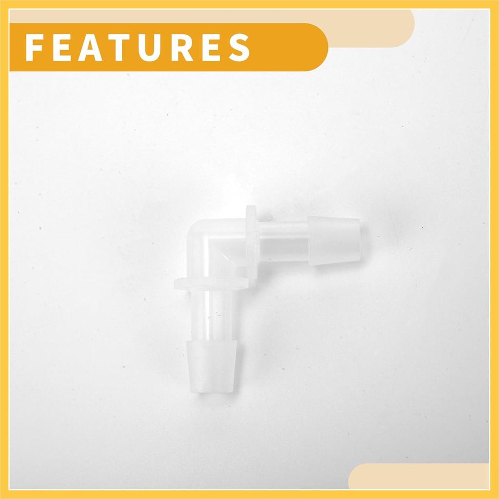 6Pcs Automotive Vacuum Tubing Connector - Car 90 Degree 9.5mm / 3/8" l Shaped Vacuum Tubing Connector Assortment 2 Way Vacuum Line Fittings -