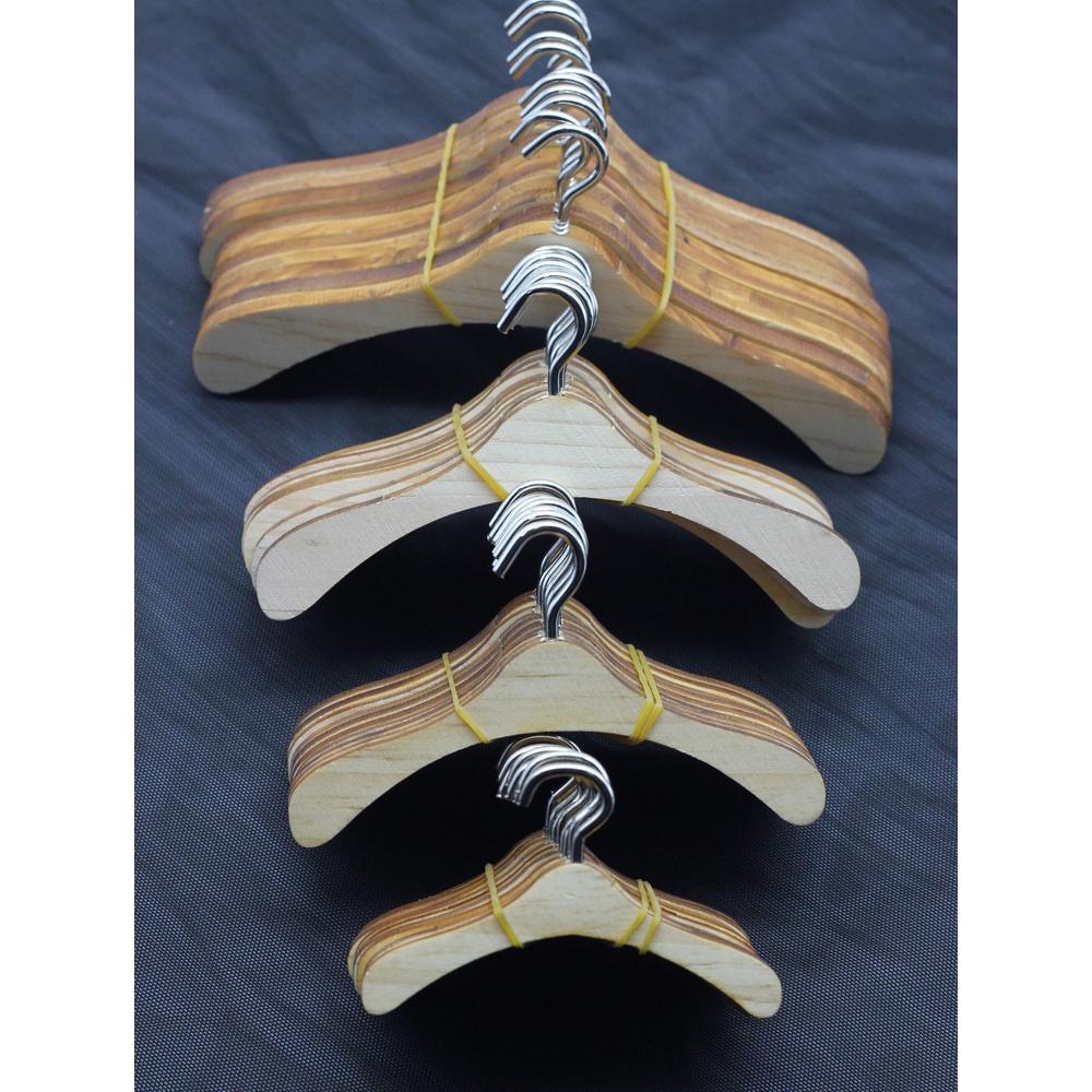 

5PCS/LOT Metal Hook Wooden Hanger for 1/3 1/4 1/6 BJD 16-18 inch Doll Hanger Dolls Accessories 10cm