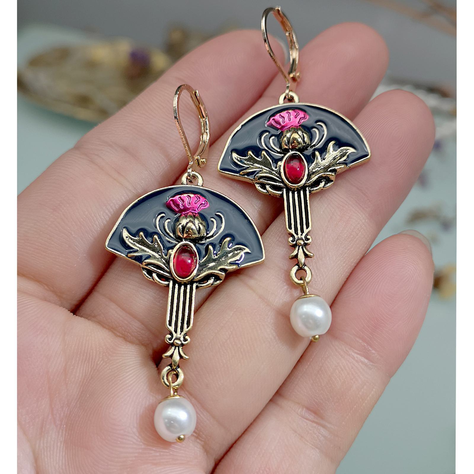 Новые креативные серьги-капли с цветком чертополоха — фото 5