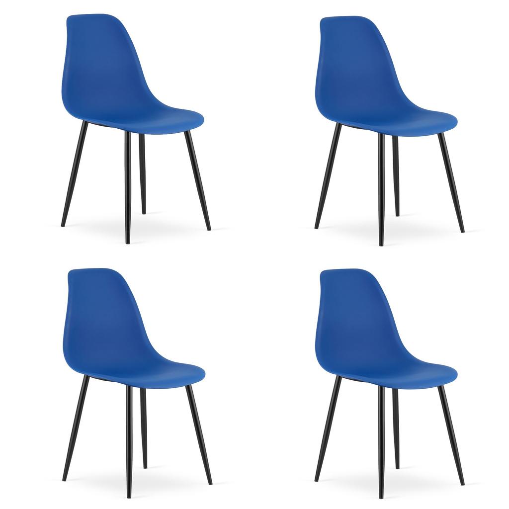 WAT chair blue / black legs x 4