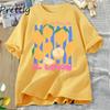 Lemon Tshirt Italian Summer Fruit T Shirt  Short Sleve Loose Tshirt Women Ladies Vintage Graphic Tees Aesthetic Clothes