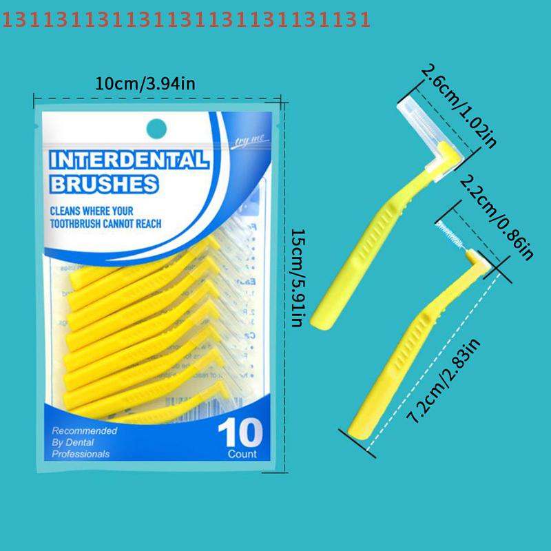 10Pcs Removes Food Whitening Cleaner Oral Hygiene Tool Interdental Brushes Orthodontic Steel Wire Toothbrush Push-Pull Brush