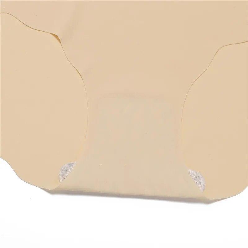 4Pcs/Set Seamless Underwear Silk Women's Panties 3XL Tangas Lady Ruffle Underpants 4 Pieces Girls Briefs Panty Sexy Lingerie 4PC