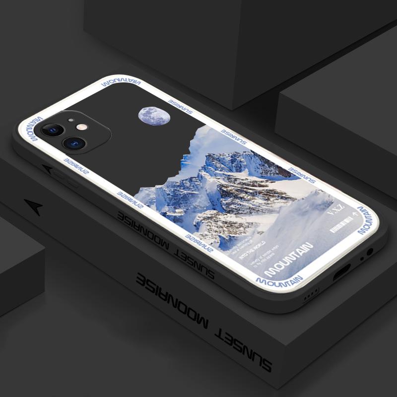 Snow Mountain Sunrise Scenery Silicone Phone Case For Samsung Galaxy S23 Ultra S22 Plus S21 FE S20 Note 20 Dustproof Soft Cover