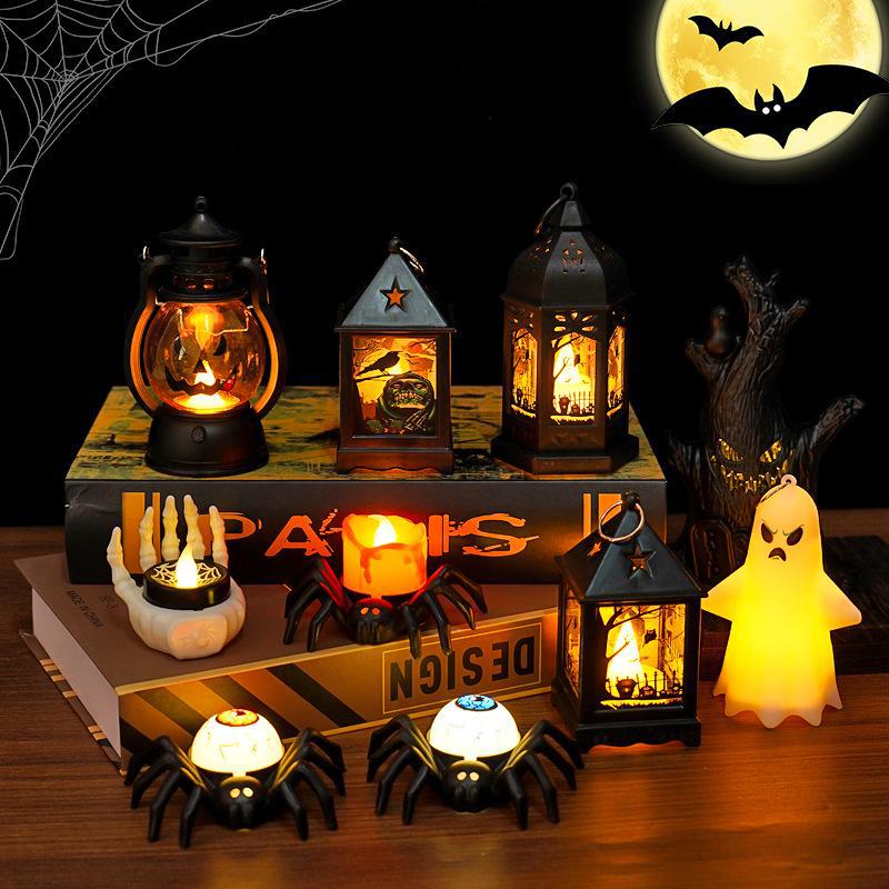 Halloween Portable LED Pumpkin Lantern Candle Lamp for Party Decoration