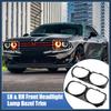 1 Pair Front Headlight Lamp Bezel Trim LH RH Car Headlight Bezel 68259053AB 68259053AA for Dodge Challenger 2015-2023 Stylish Design