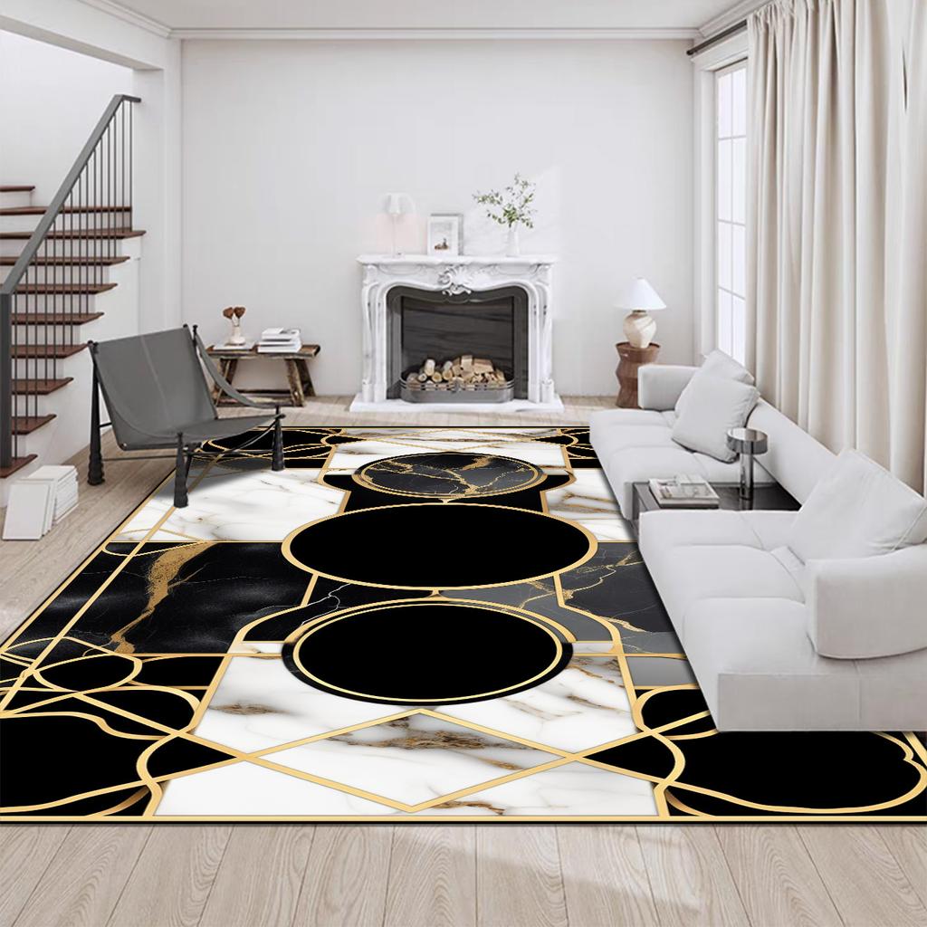 Luxury Modern Style Carpet for Living Room Big Size Coffee Tables Mat Home Decor Washable Rugs Non-slip Entrance Door Mats