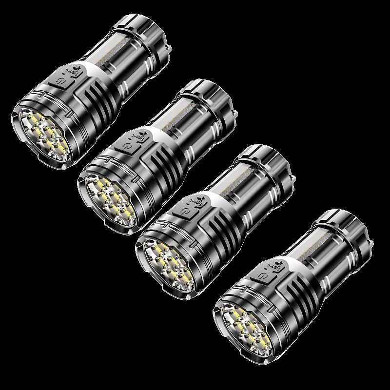 Strong Magnetic Flashlight High Power LED Flashlight USB Rechargeable COB Waterproof Portable Mini Lighting Lamp Camping Flash