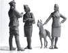 Master Box German 2 Female Crew Officer and Large Dog Set Plastic Model MB35057 1/35 Assistants, Member,