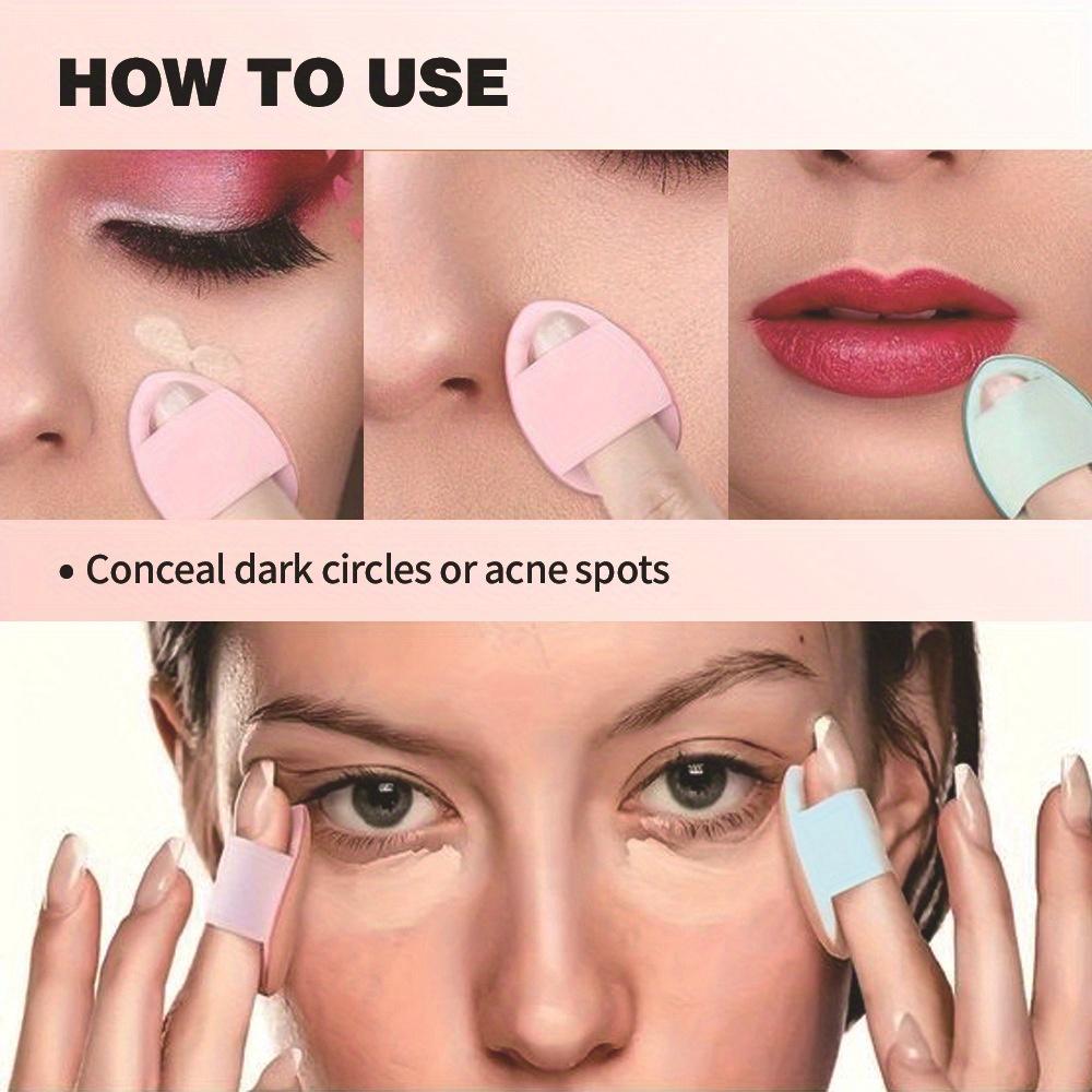 Portable Air Cushion Mini Thumb Powder Puff Dry and Wet Makeup Water Drop Concealer Puff Sponge Small Powder Puff