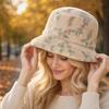 Women's Printed Fisherman Hat Warm Hat for Fall Winter Casual Outdoor Wear