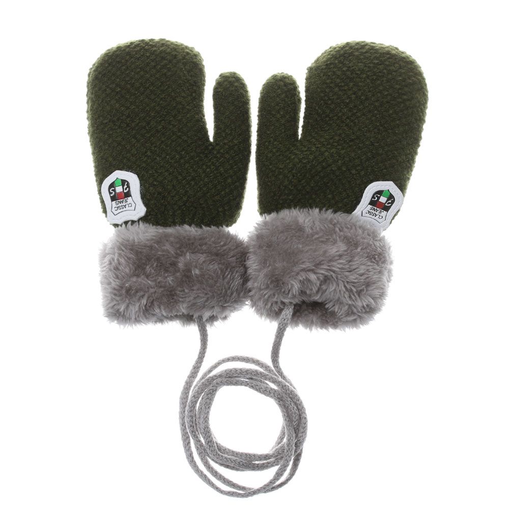 New Hot Cartoon Keep Finger Warm Lovely Kids Gloves Plus Velvet Knitting Mittens Thick