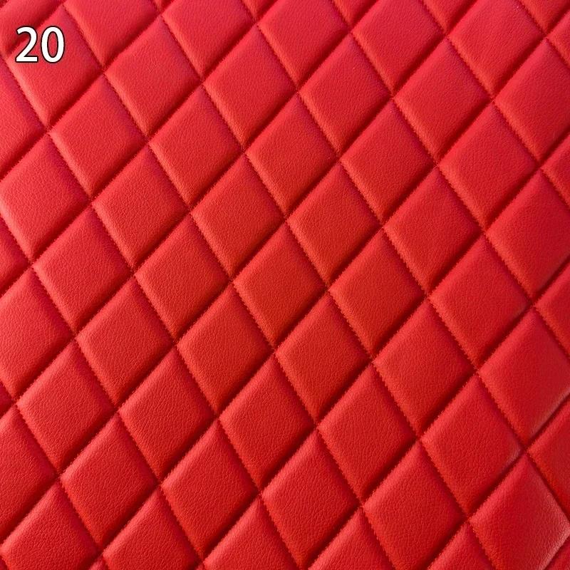 

Pu Leather with Sponge Padding 1M Roll Quilted Upholstery Fabric for Diy Car Mats, Sofas, Furniture & Room Decor