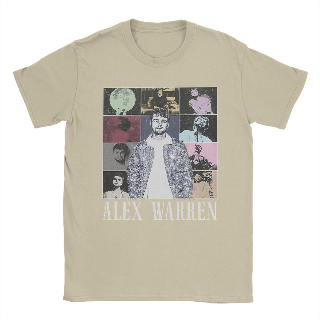 Alex Warren Tour Music  TShirts Men  Amazing Pure Cotton Tee Shirt Round Collar Short Sleeve T Shirt Gift Idea Clothes