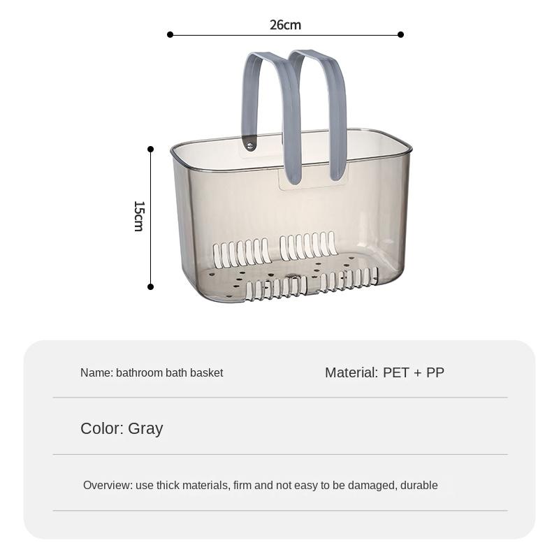 Transparenter Tragbarer Badekorb Aufbewahrungskorb Badezimmer Toilette Duschkorb