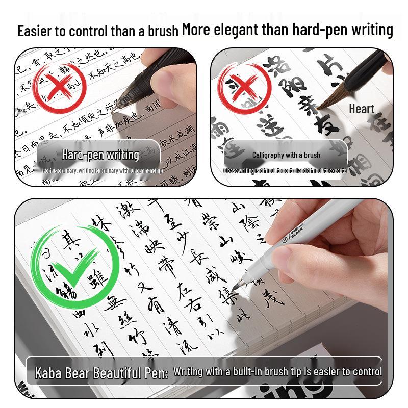 Premium Calligraphy Pens with Brush Nibs for Students and Adults Practicing Calligraphy and Copying Buddhist Scriptures At Home.