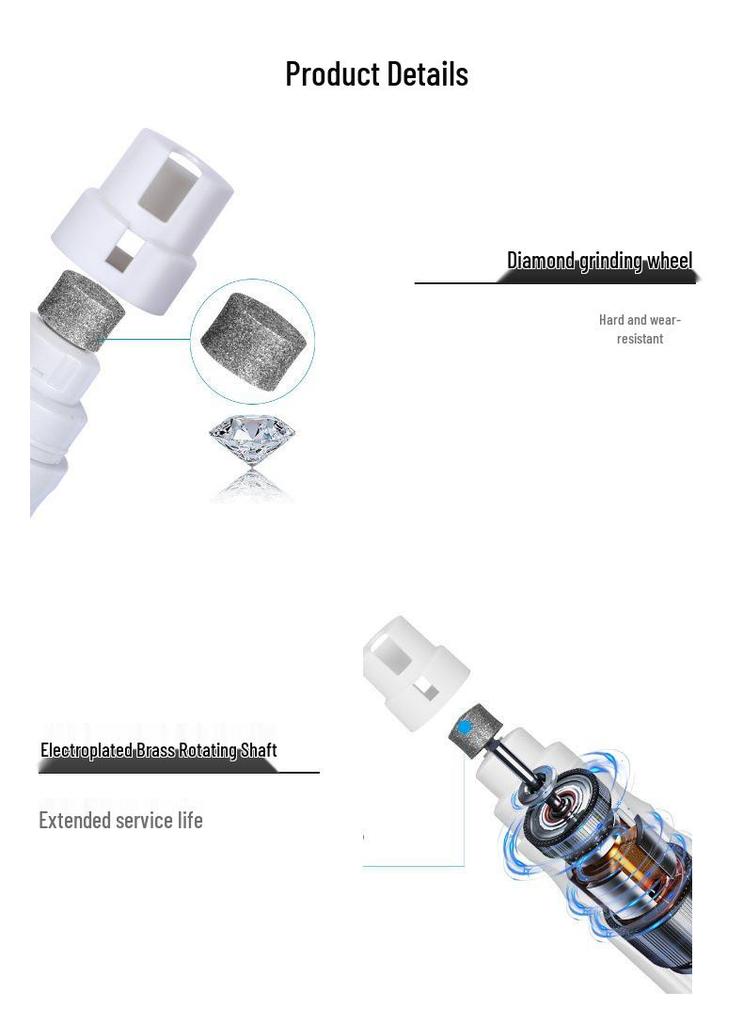 Pet Electric Nail Grinder with Bloodline Light for Cats & Dogs - Nail Care Tool & Clippers