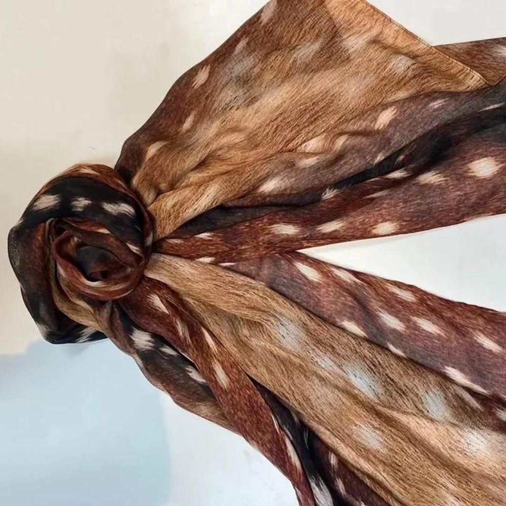 Animal Print Hijab Scarf Modal Islamic Turban Luxury Wraps Shawl  Female