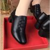 Fashion deep mouth mother shoes soft leather new women's shoes spring soft sole single shoes versatile women's soft surface leather shoes women