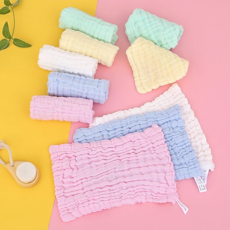 Asciugamano da bagno 30x30cm Asciugamani da viso Quadrati di mussola Salviette in cotone per le mani Garza per il bagno Alimentazione Bambini Fazzoletto