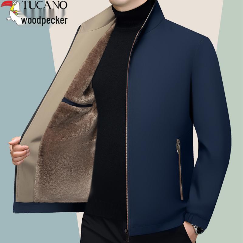 

Woodpecker Men s Plush Warm Jacket for Autumn/Winter M for 100-115 jin