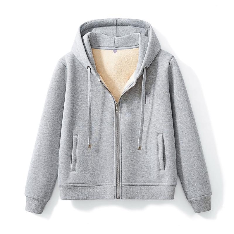 

GAGN Вышитый кардиган через границу с плюшевой подкладкой для миниатюрных женщин 2025 3XL