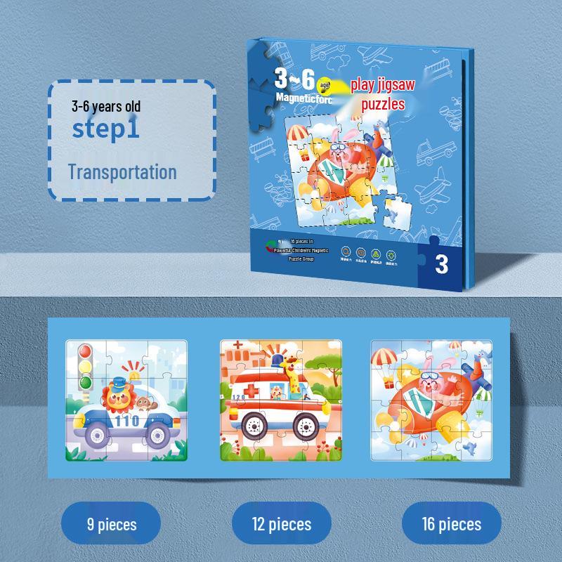 Advanced Magnetic Puzzle Toy for Boys, Ages 3-6: Early Education Jigsaw