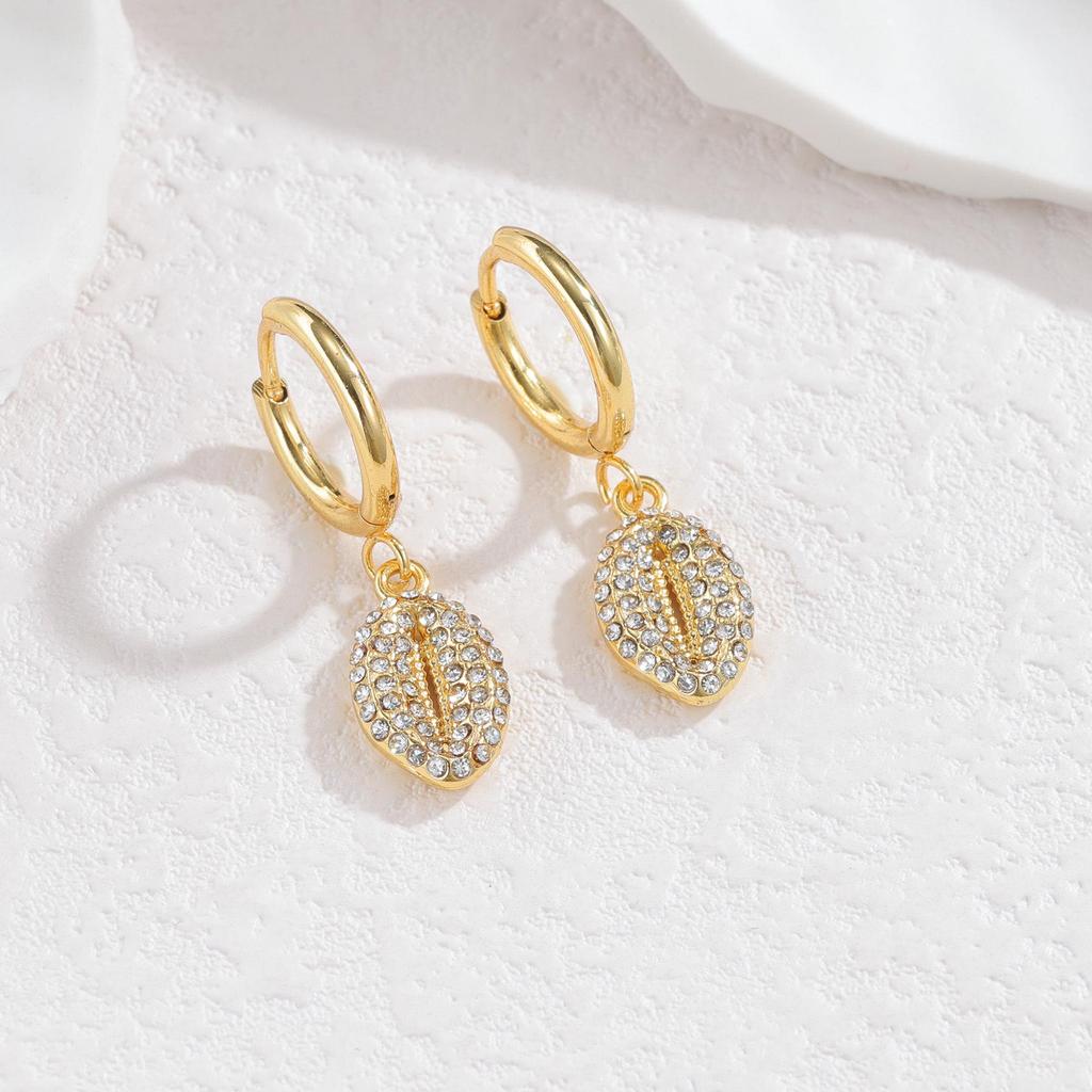 Stainless Steel Diamond-Studded Crab and Starfish Earrings for Women - Light Luxury Fashion.