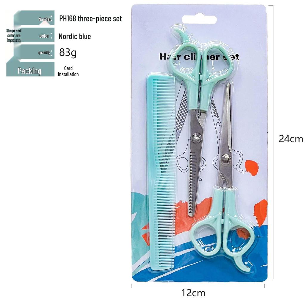 Bangs Haircutting & Styling Scissors Set - Stainless Steel Shears & Thinning Tools