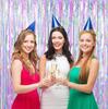 Shiny Corlorful Metallic Tinsel Foil Fringe Curtains Photo Booth Props for Engagement Bridal Shower Celebration Party Decoration