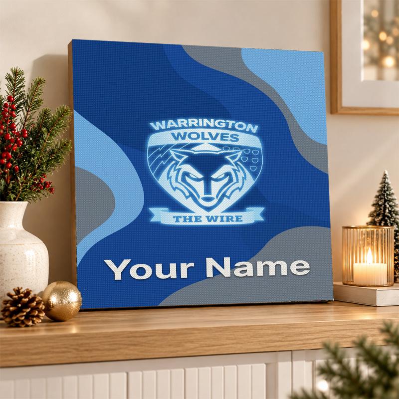 Warrington Wolves FC Custom Name Text 5D Diamond Painting Kit DIY Full Drill Diamond Art Decoration