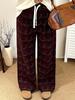 Women's Plus Size High Waist Vintage Plaid Wide Leg Pants - Winter 2025 Collection