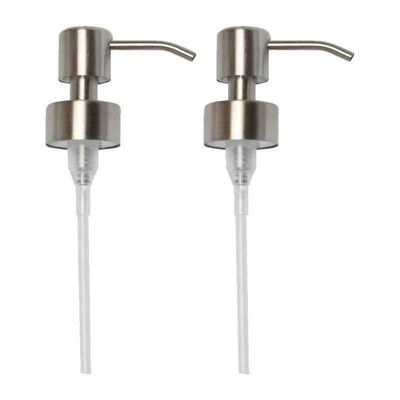 1/2Pcs Pump Dispenser Stainless Steel Soap Dispenser Pump for Standard 28/400 (26 Mm - 28mm) Neck Size Liquid Dispenser Tool