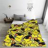 Custom Yellow Cartoon Animal Rubber Duck Blanket 3D Print Soft Flannel Fleece Warm Throw Blankets for Office Bed Sofa Bedspreads
