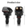 2Pcs Universal Front Windshield Washer Wiper Nozzle Sprayer Sprinkler Water Spout Outlet For Toyota Mazda Hyundai Car Accessorie