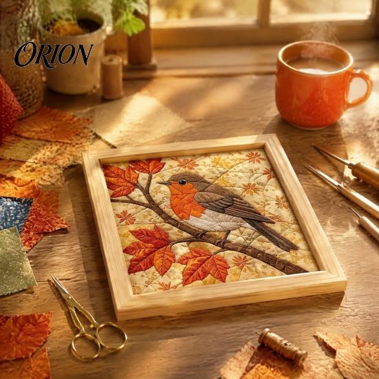 Japanese Textile Art Sets DIY Fabric Kit, Handmade No-Sew Mosaic Wall Craft with Artistic Projects Frame, Beginner Friendly Cute Animals Layered