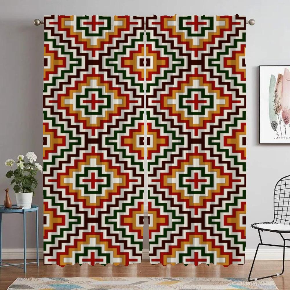 

Шторы Bohemias для спальни, элегантные шторы для комнаты, 2 шт., занавеска для гостиной, украшение на Хэллоуин, перегородка для кухни, затемнение W50xH70cmx2pcs-CL