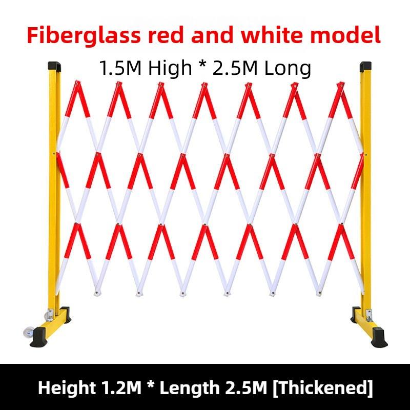 Movable Power Safety Construction Isolation Baffle Fiberglass Telescopic Fence Insulated Collapsible Tubular Guardrail