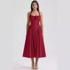 LYRIA Elegant A Line Midi Dress New Arrivals Halter Sexy Holiday Party Dresses Summer Women's Clothing Wholesale