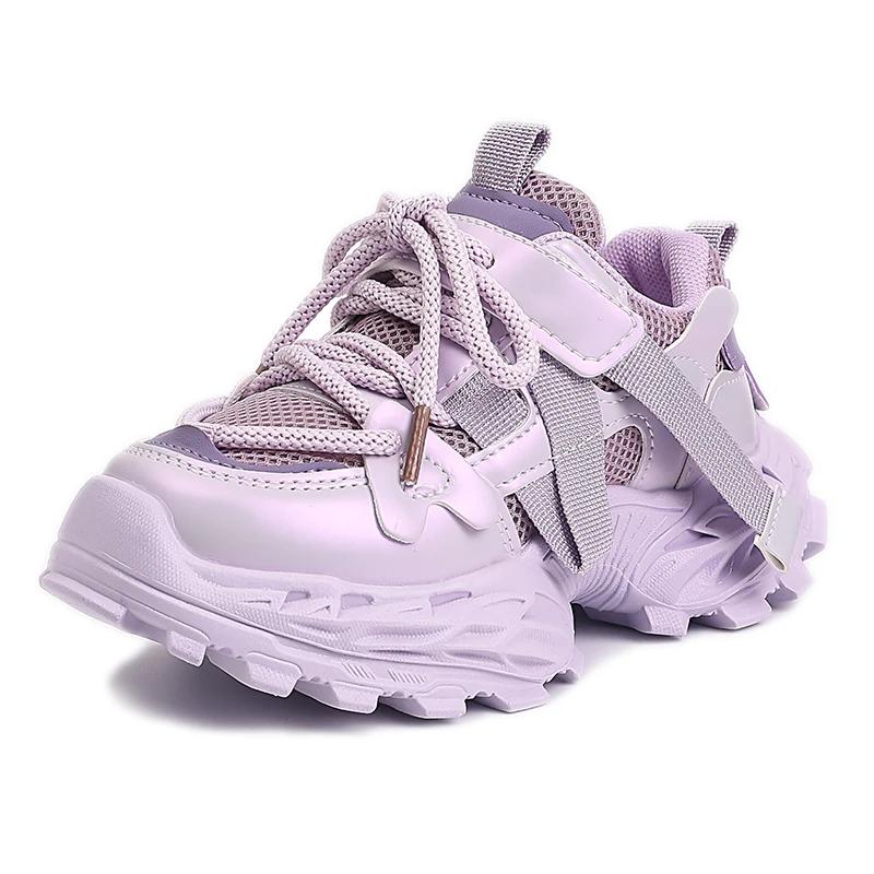 Kids Hiking Tennis Running Thick Sole Shoes Toddler Lightweight Breathable Casual Trainers Children's Boys Girls Chunky Sneakers