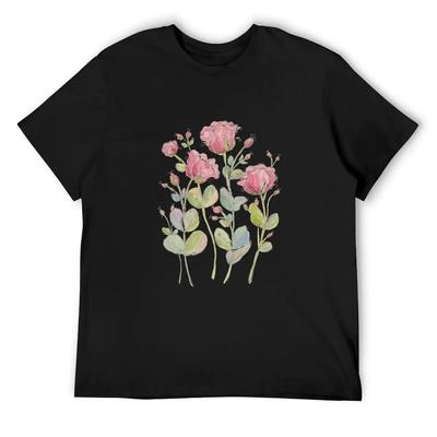 T-shirt graphique Rose Pâle Lisianthus Fleurs t-shirt pour les fans de sport vêtements à séchage rapide t-shirts homme Fruit of the Loom