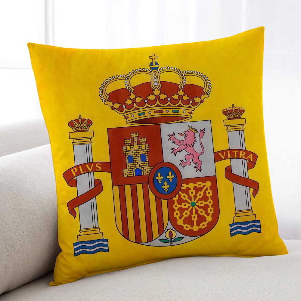 

SSpain Flag Cool cushion cover Home Bedding Sofa living Room pillowcase Simple Soft Skin Cushion Cover Party Gift 30x30cm