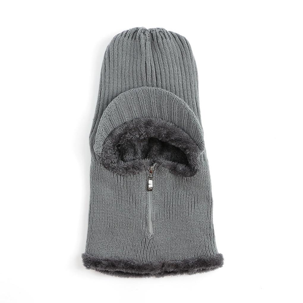 Winter Cold Weather Gear: Neck Warmer, Muffler, Fur Knit Brim Hat, Fleece Lining