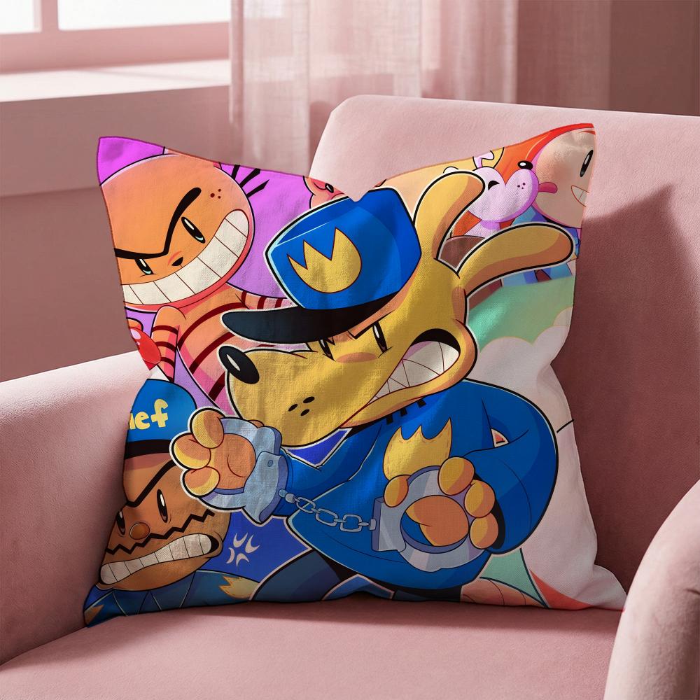 D-Dogman CARTOON Cushion Cover Multi-Scene Pillow Cover for Home & Car - Reversible, Soft & Durable for Daily Use