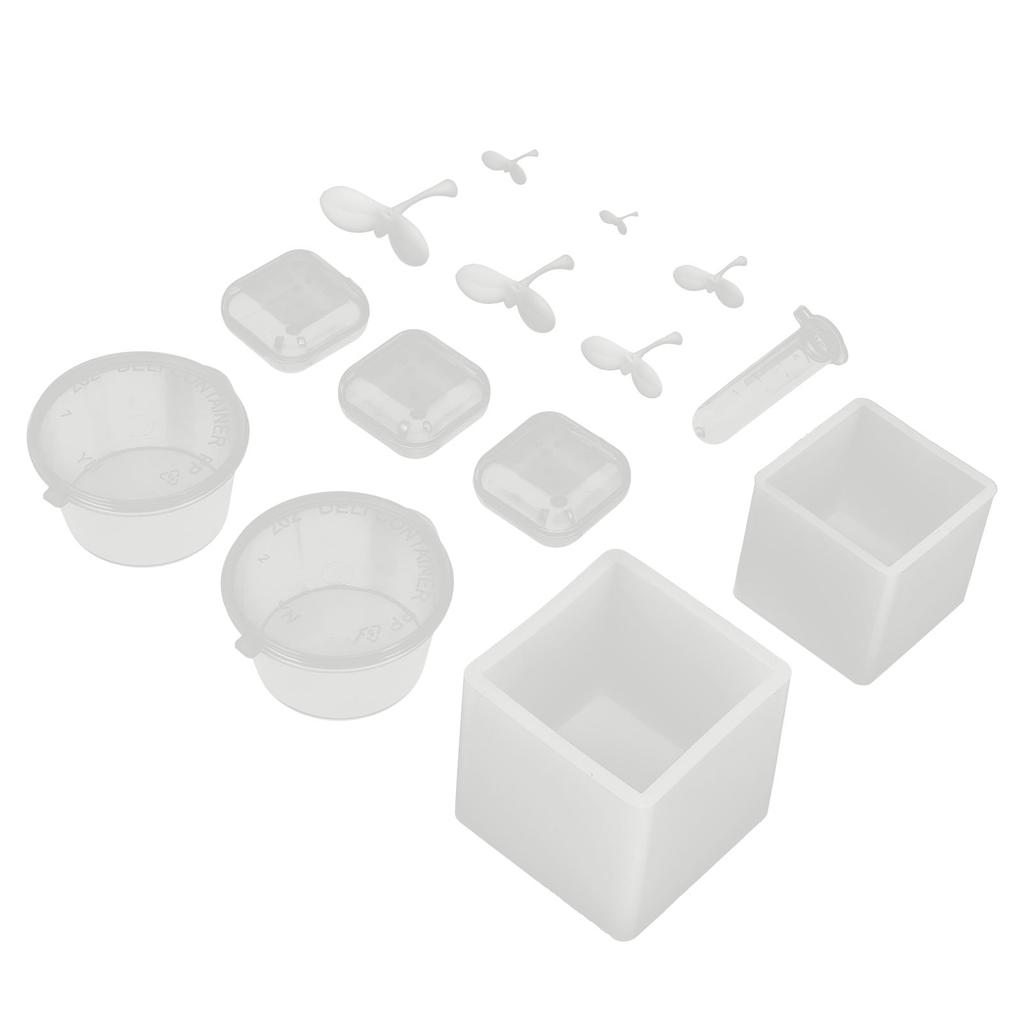 Silicone Mold Kit Casting Reusable DIY Craft Mould 2 Leaved Grass Making Tool Accessories